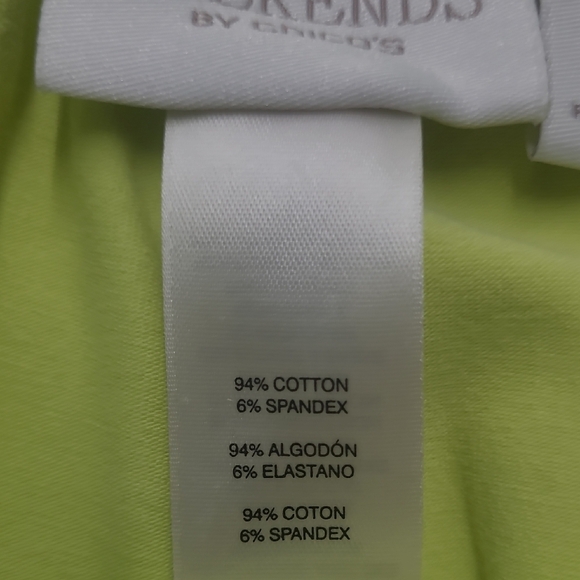 Lime Green Capris Cinched Leg Ties Chico's Size 3 / 16 Soft Stretchy Crop Pant - Picture 4 of 13